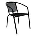 Silla Jardín E Interior Apilable Hogar Elegante Diseño Color Negro
