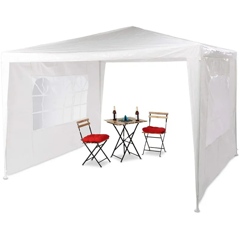 Gazebo De Rafia 4x3 Puerta Paredes Ve Blanco