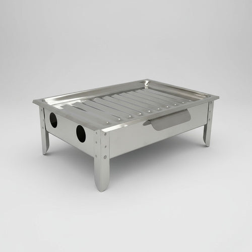 Brasero De Mesa Exahome Acero Inox Parrilla Bandeja Asado