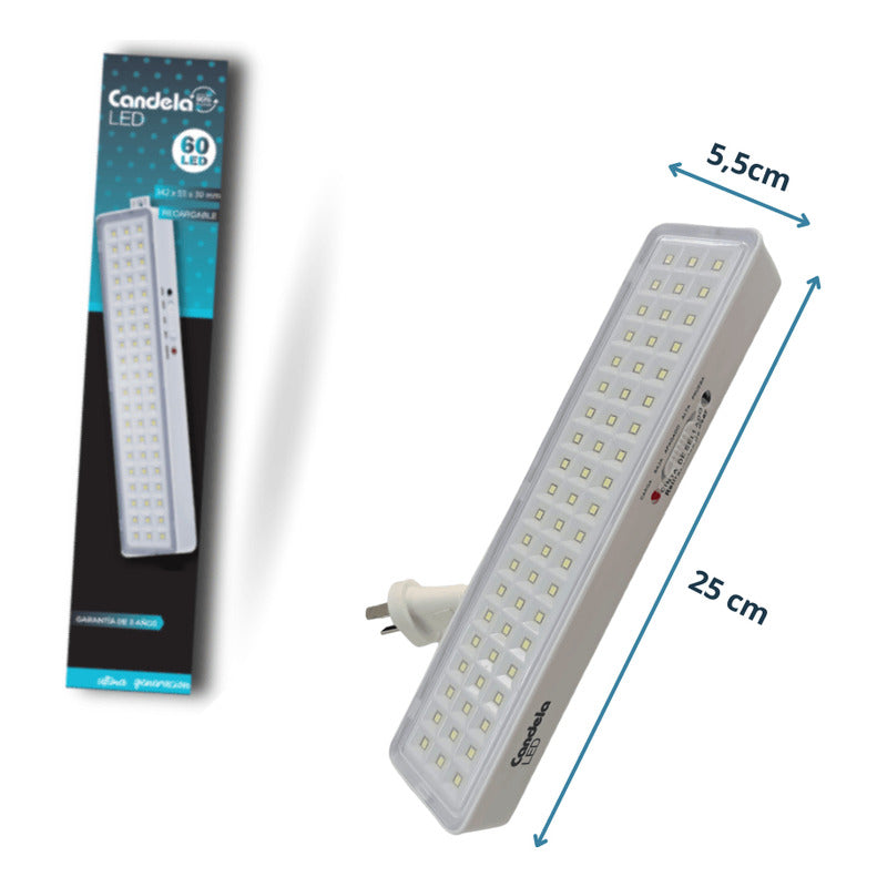 Luz De Emergencia Bateria Recargable 6 Tienda Oficial Blanco