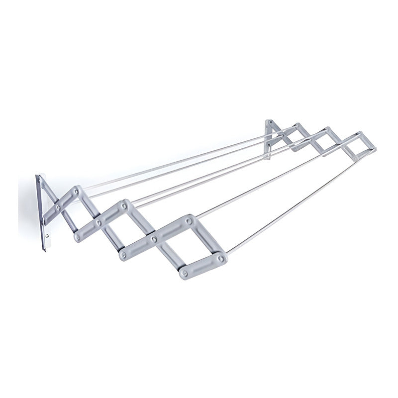Tendedero Tender Mor De Pared Ropa Plegable Acero 1 Metro Blanco