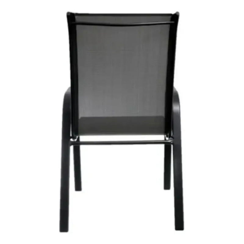 Silla Jardín Patio Interior Exterior Reposera Sling Apilable Color Gris