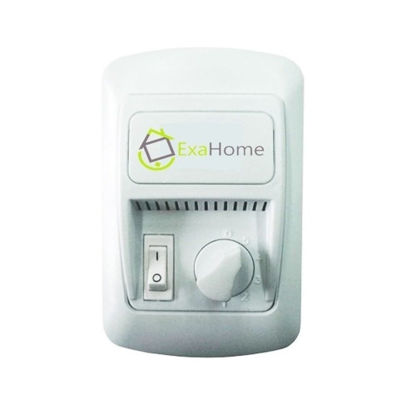 Ventilador De Techo Exahome 600 Con 4 Palas De Metal Color Negro Estructura Color Negro, 1.2m De Diámetro 1.2 M