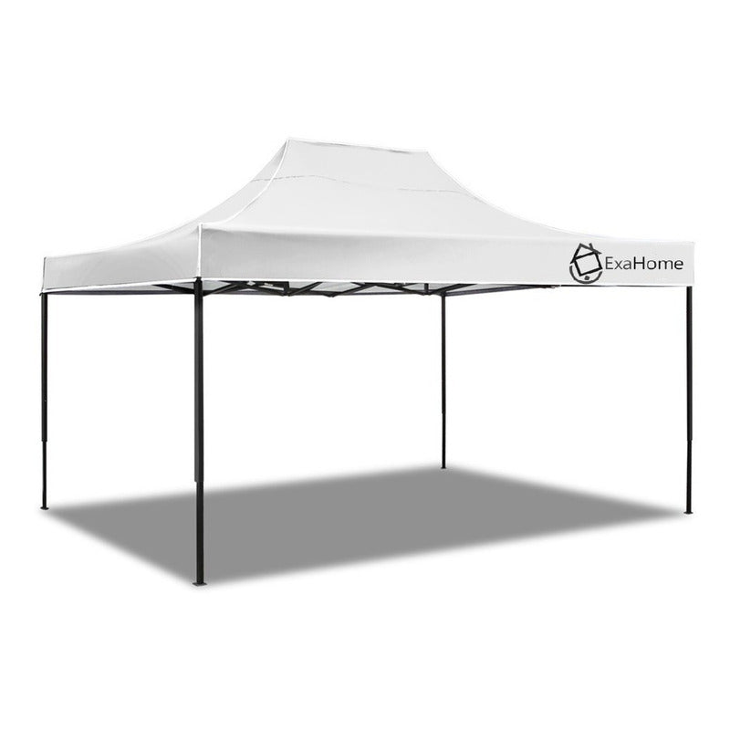 Gazebo Plegable Exahome 4.5x3 Impermeable + Bolso Y Estacas  Blanco