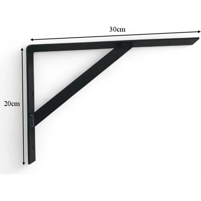 Mensula Exahome 30cm Reforzada Travesaño Estante Repisa
