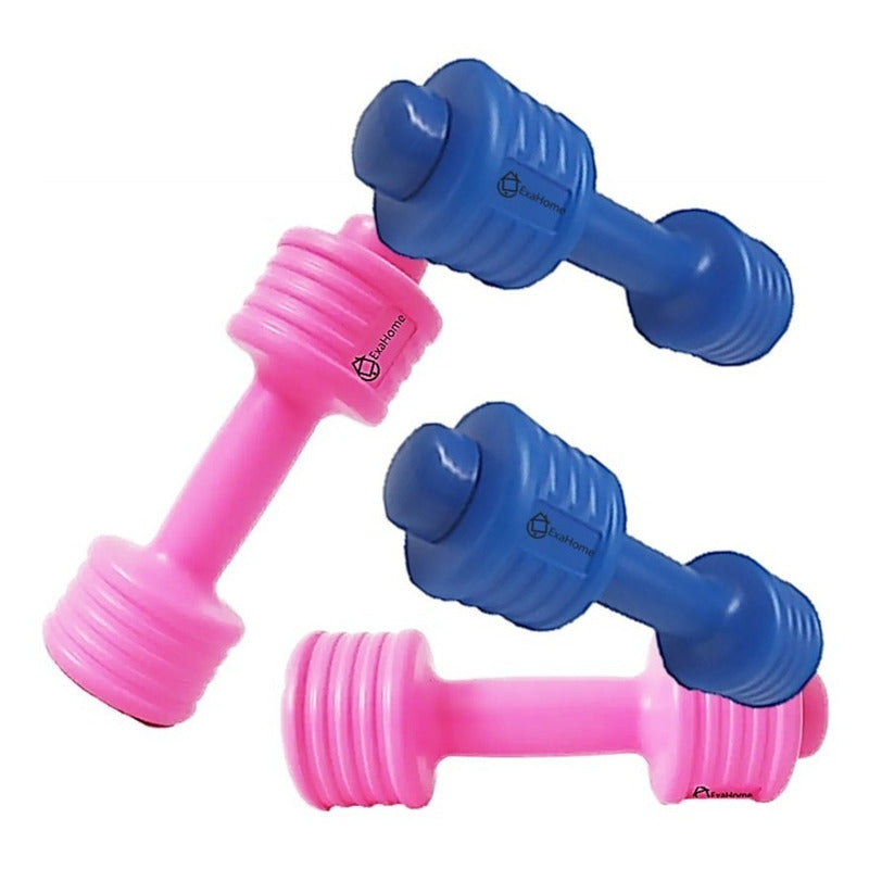Mancuerna Exahome Recargable X 2 Reforzada Fitness Gimnasia Color Rosa