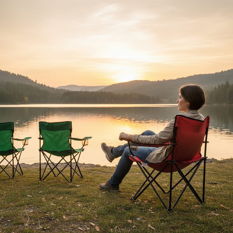 Sillon Director Plegable Playa Camping Apoyabrazos Portavaso