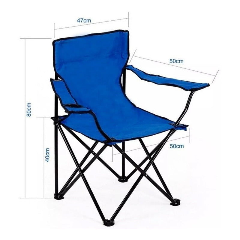 Sillon Director Plegable Playa Camping Apoyabrazos Portavaso