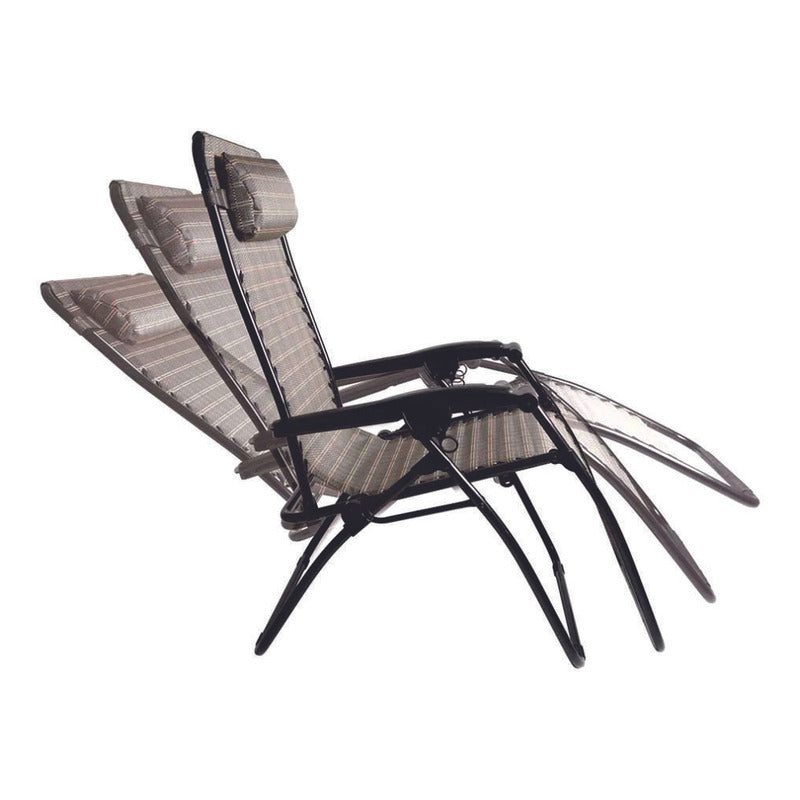 Reposera Gravedad Cero Exahome Premium Con Almohada Color Beige