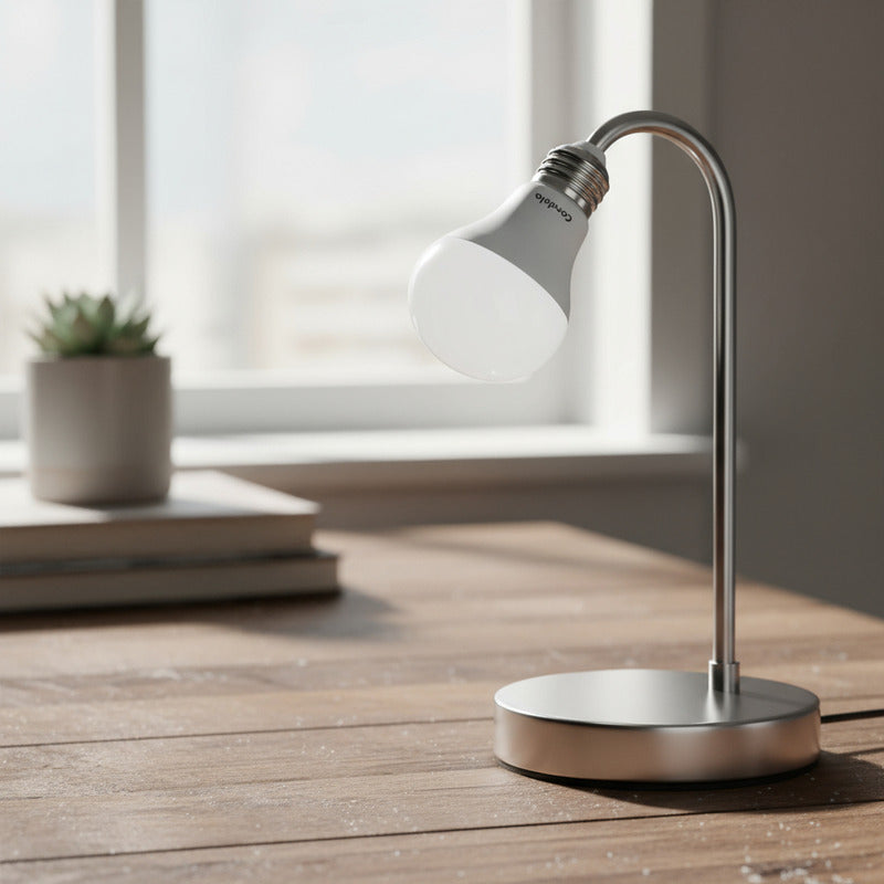 Foco Lampara Clasica  Led A60 9w Calida Pack 20u Blanco Cálido