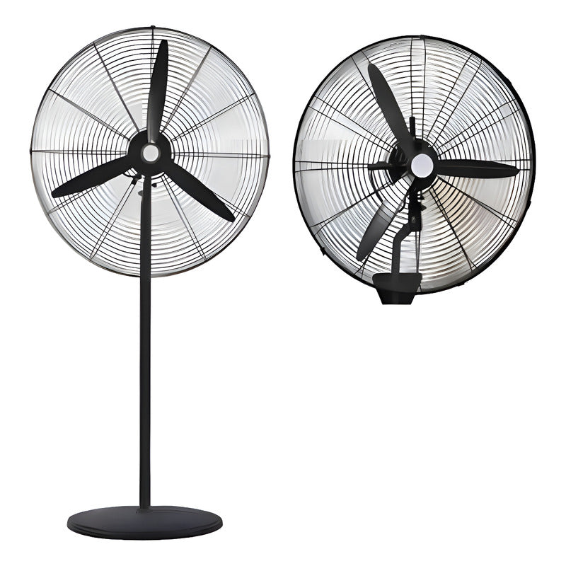 Ventilador Exahome Industrial 30 Pulgadas Pie Pared 200w Can 75 Cm Negro Metal 3