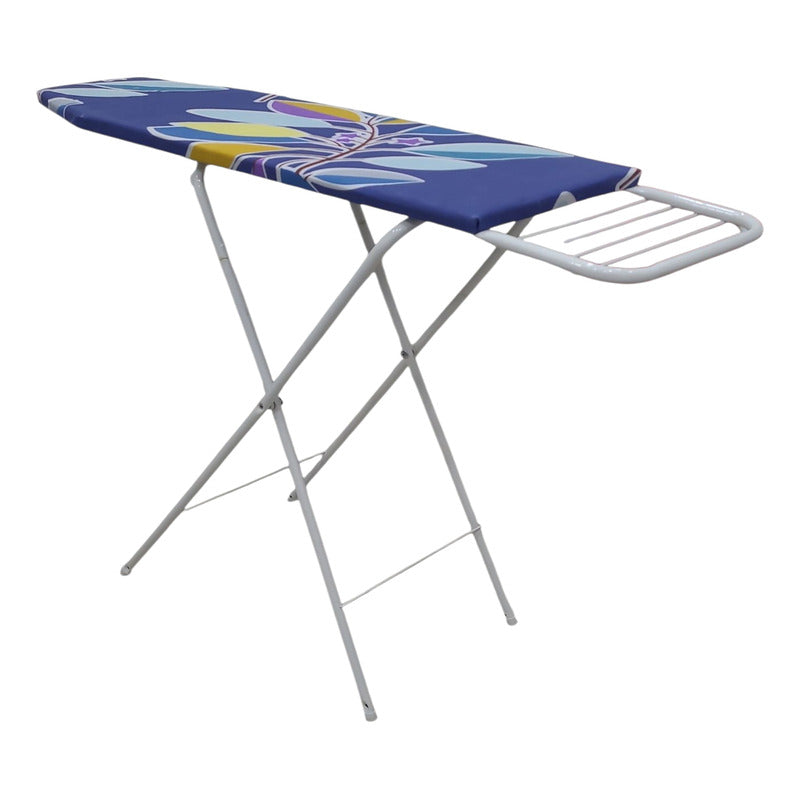 Tabla De Planchar Plegable Con Apoya Plancha Ropa Floreado Azul
