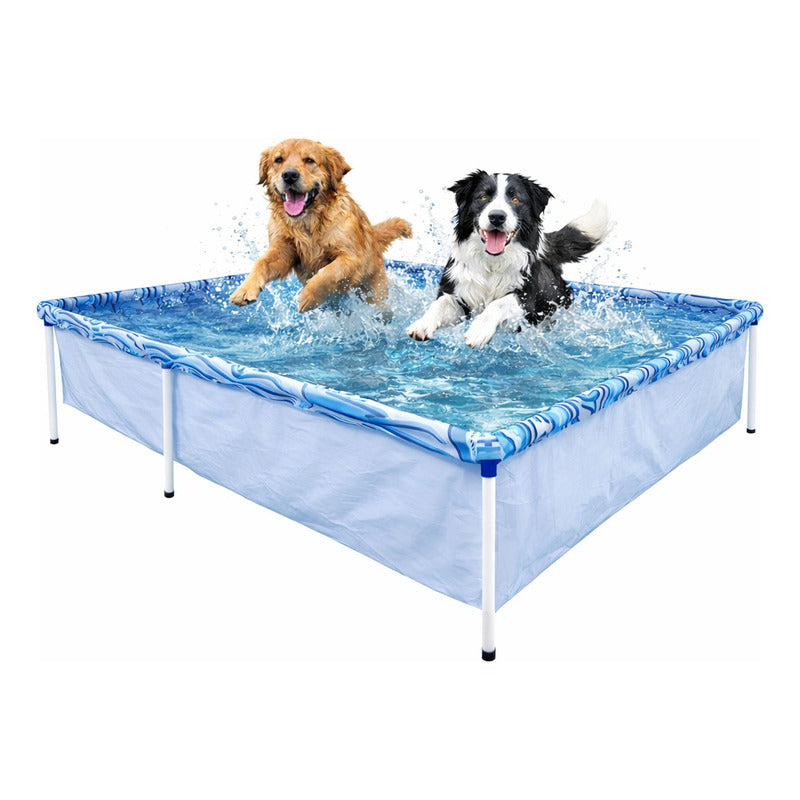 Pileta Estructural Rectangular Para Mascotas  189cm X 126cm Azul Claro 1000lts