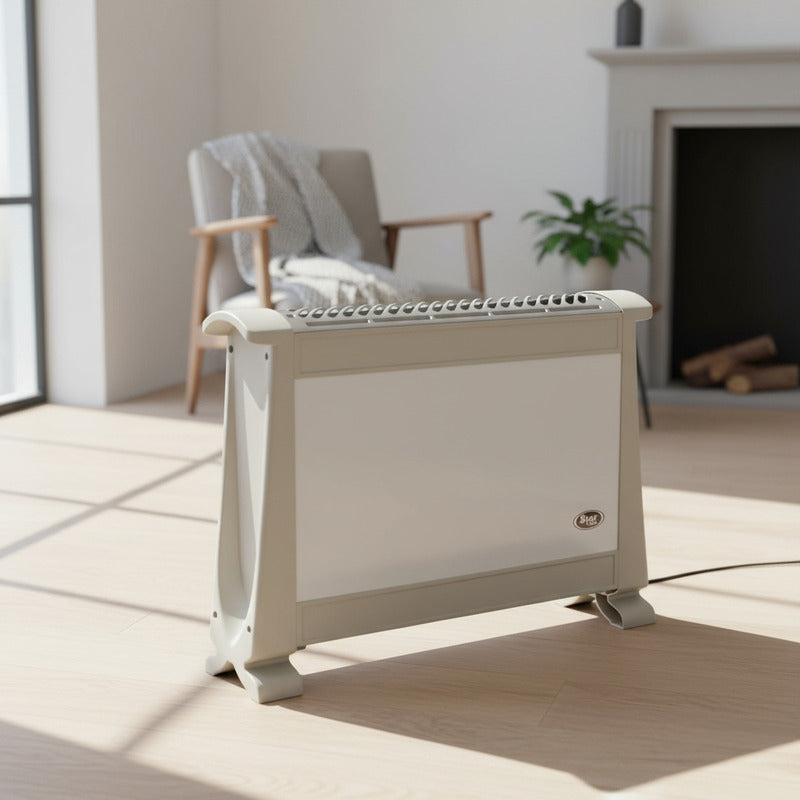 Panel Calefactor Elegante Diseño Estufa Electrica Blanco