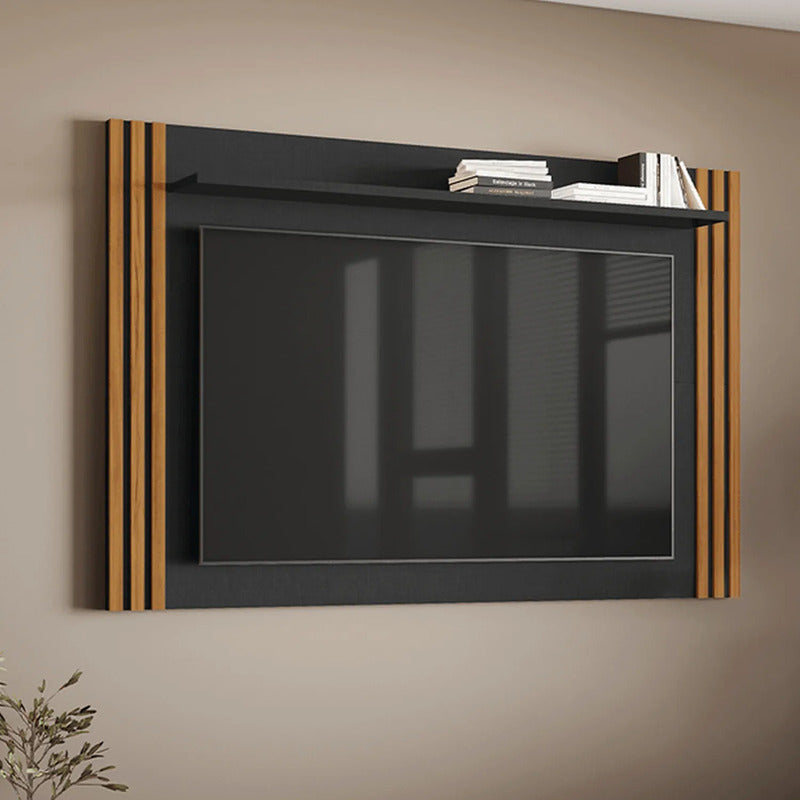 Rack Tv Panel Premium Exahome Exclusivo Mueble Televisión Negro