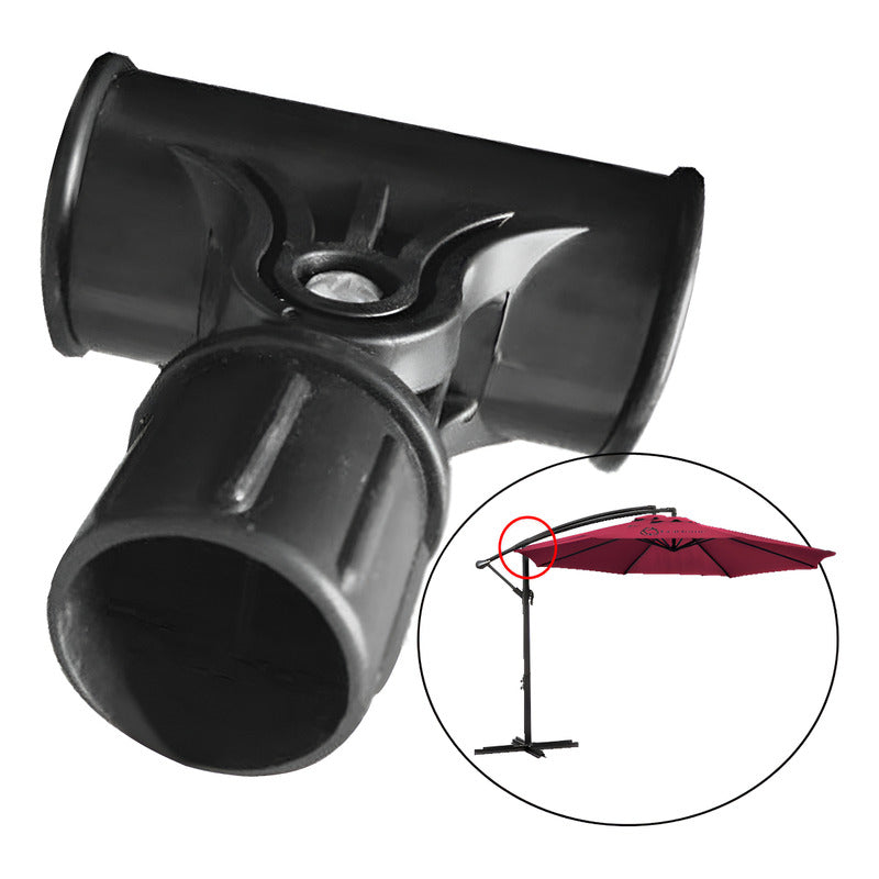 Repuesto T De Sombrilla Lateral Banana 3mts Accesorio Negro Accesorio T De Sombrilla Banana