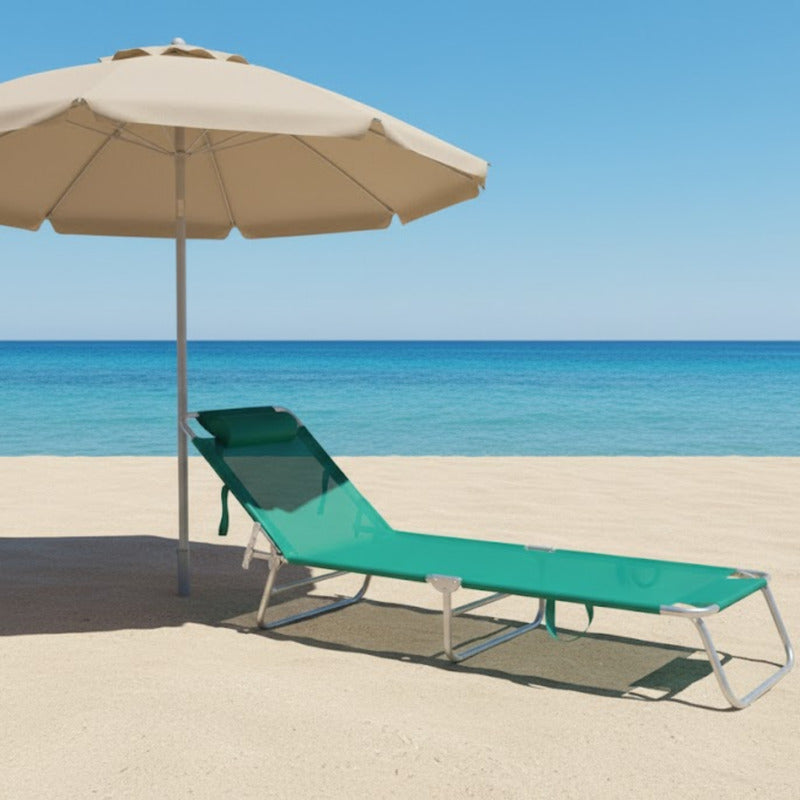 Reposera Camastro Exahome 4 Posiciones Hogar Camping Playa