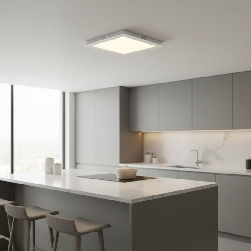 Plafon Embutible Cuadrado Led 12w Luz Fria Blanco Frío