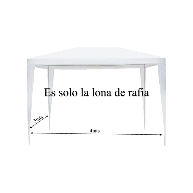 Solo Techo Rafia Blanco P/ Gazebo 4x3 Re Tienda Oficial Blanco