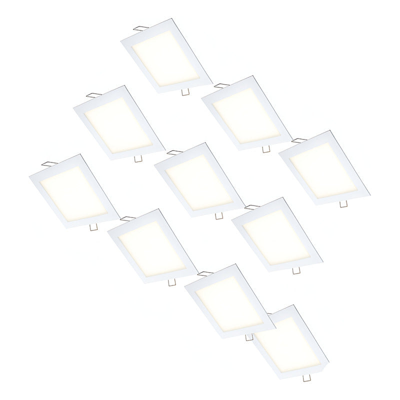 Plafon Cuadrado Led Embutible 18w Luz Fria Pack 10unid