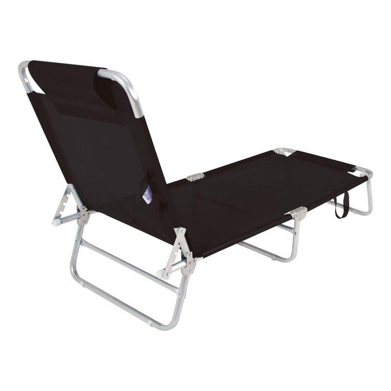 Reposera Cama Exahome 4 Posiciones Tienda Oficial Negro