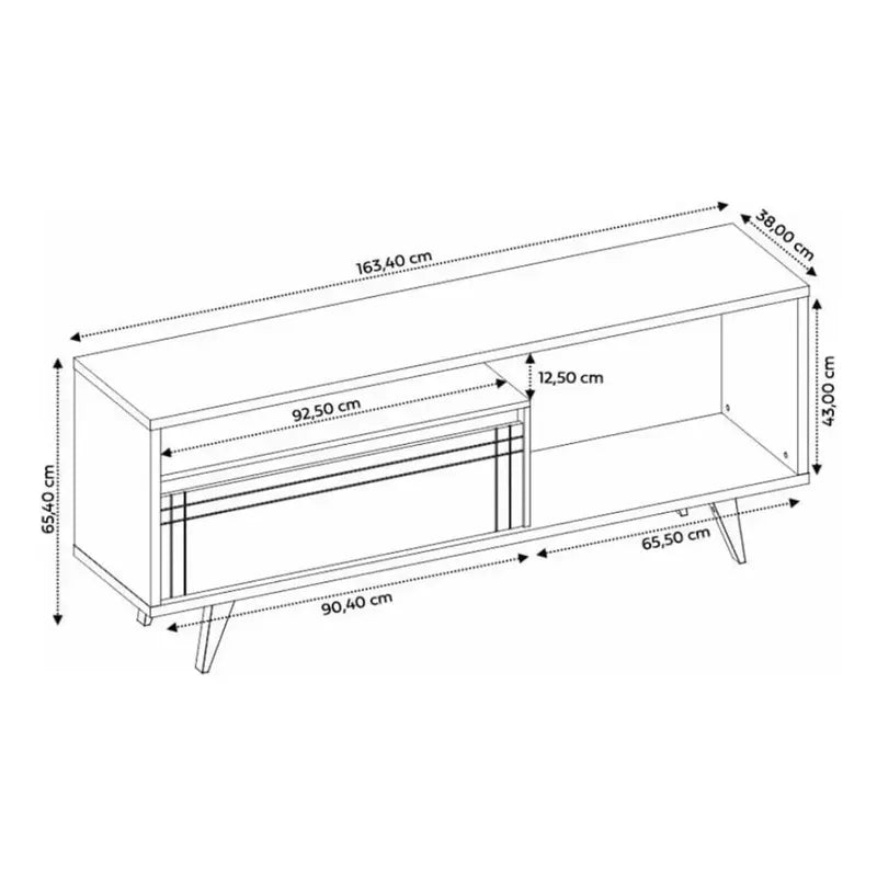 Rack Tv Premium Exahome 60 Pulgadas Mueble Televisión Nordic Blanco