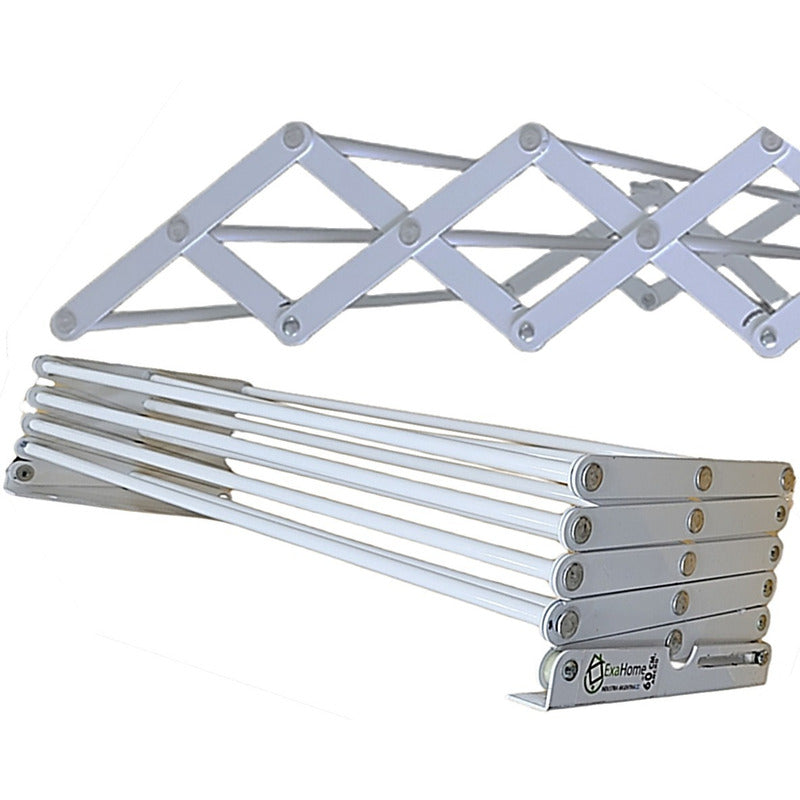Tender Extensible Pared Reforzado 45cm De Ancho 10 Varillas Blanco