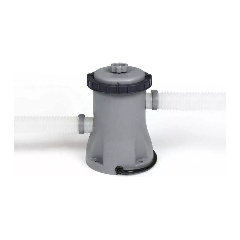 Pileta Inflable Redonda Bestway Fast Set 57445 De 3.66m X 76cm 5377l Gris Caja