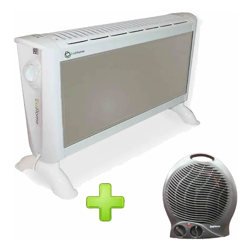 Calefactor Electrico Exahome + Caloventor Estufa Electrica