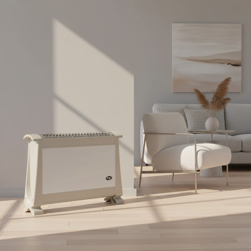 Panel Calefactor Elegante Diseño Estufa Electrica Blanco