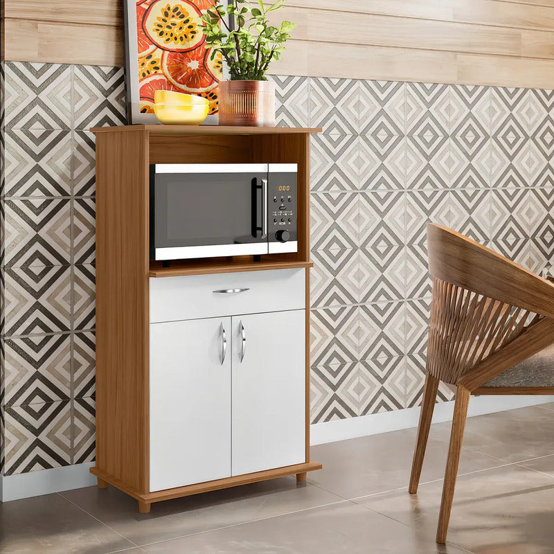 Organizador De Cocina Despensero Exahome Porta Microondas Roble