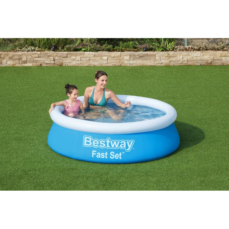 Pileta Inflable Redonda Fast Set 940 Lts Bestway 57392 Color Azul