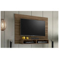 Rack Plus Exahome Mueble Para Tv Moderno Y Funcional Pared Nogal