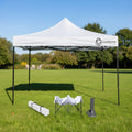 Gazebo Plegable Exahome 3x3 Impermeable Uniones Metalicas Blanco