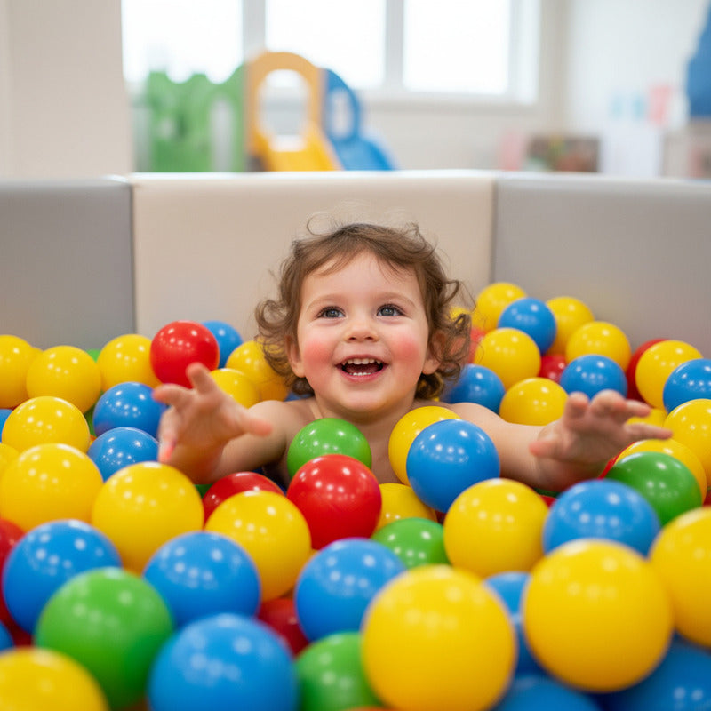 Bolson Bolsa 100 Pelotas - Peloteros Niños Casita Piletas Multicolor