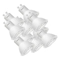 Dicroica Lampara Led Aluminio Pvc Luz Calida 7w Pack 10u Blanco Cálido