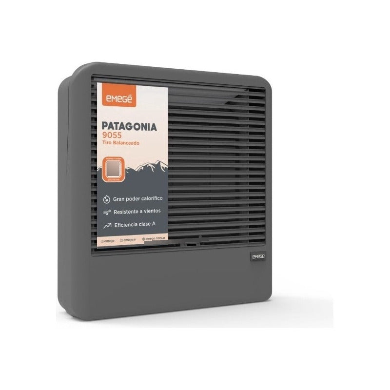 Calefactor Emege Patagonia 5500kcal T.balan Multigas Ce9055b Color Gris Oscuro