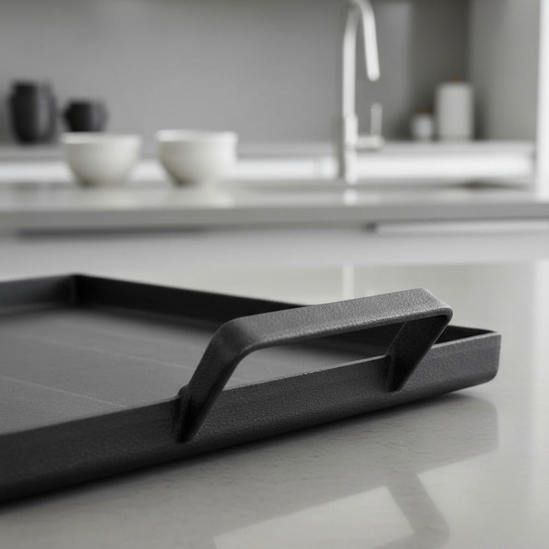 Plancha Bifera 2 Hornallas  Exahome Cocina Parrilla Plancha Negro