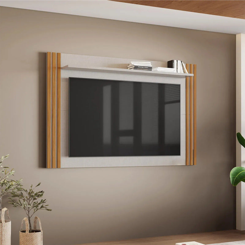 Rack Tv Panel Premium Exahome Exclusivo Mueble Televisión Blanco