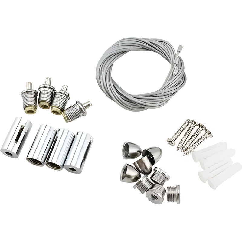 Kit Colgar Suspender Cable Tensor Panel Led 60x60 30x120 Gris