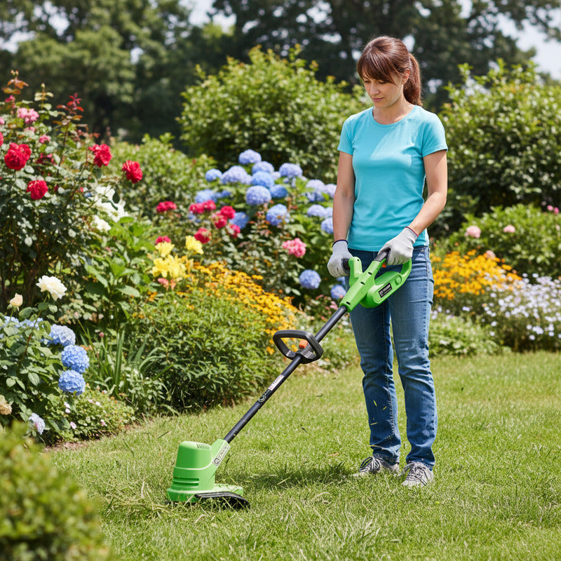 Bordeadora Electrica 400w. Ind Nacional Jardin Parque Cesped Verde