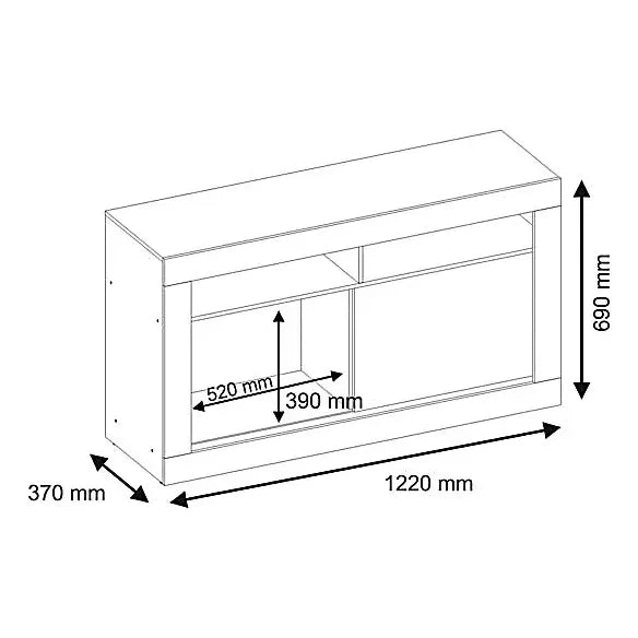 Rack Tv Puerta Corrediza Premium Mueble Exahome Todo Nogal Nogal