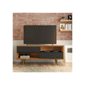 Rack Tv Premium Con 2 Puertas Exahome Nordico 50 Pulgadas Negro