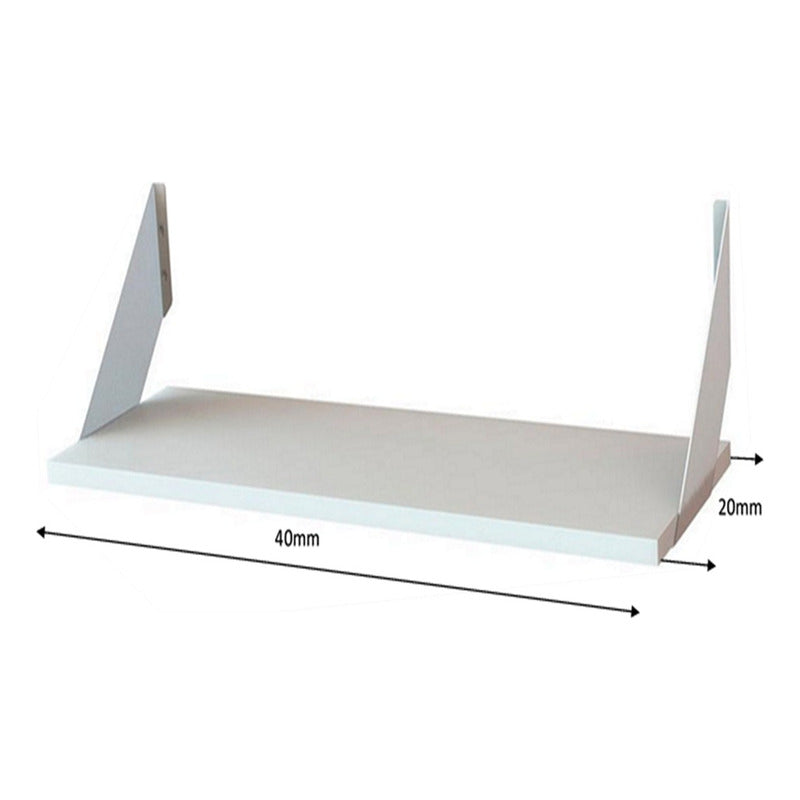 Estantes Repisa Con Ménsula 40x20x18mm Exahome Hogar Oficina Blanco