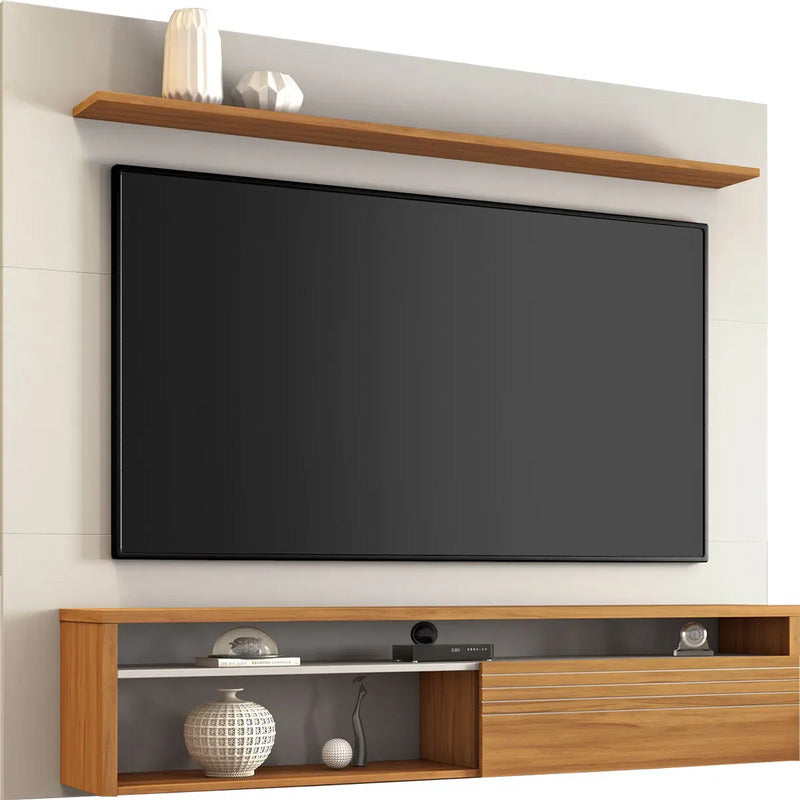 Rack Tv Con Panel Premium Exahome 65 Pulgadas Exclusivo Blanco