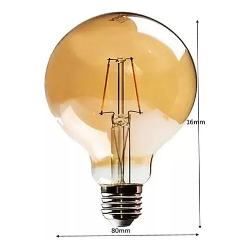 10 Lamparas Globo Foco Led Filamento Vintage Tienda Oficial Blanco Frío