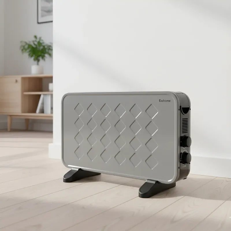 Panel Calefactor Alta Gama Elegante Placa Estufa Termostato Gris