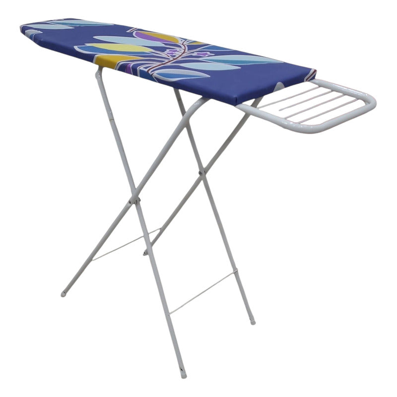 Tabla De Planchar Plegable Con Apoya Plancha Ropa Floreado Azul