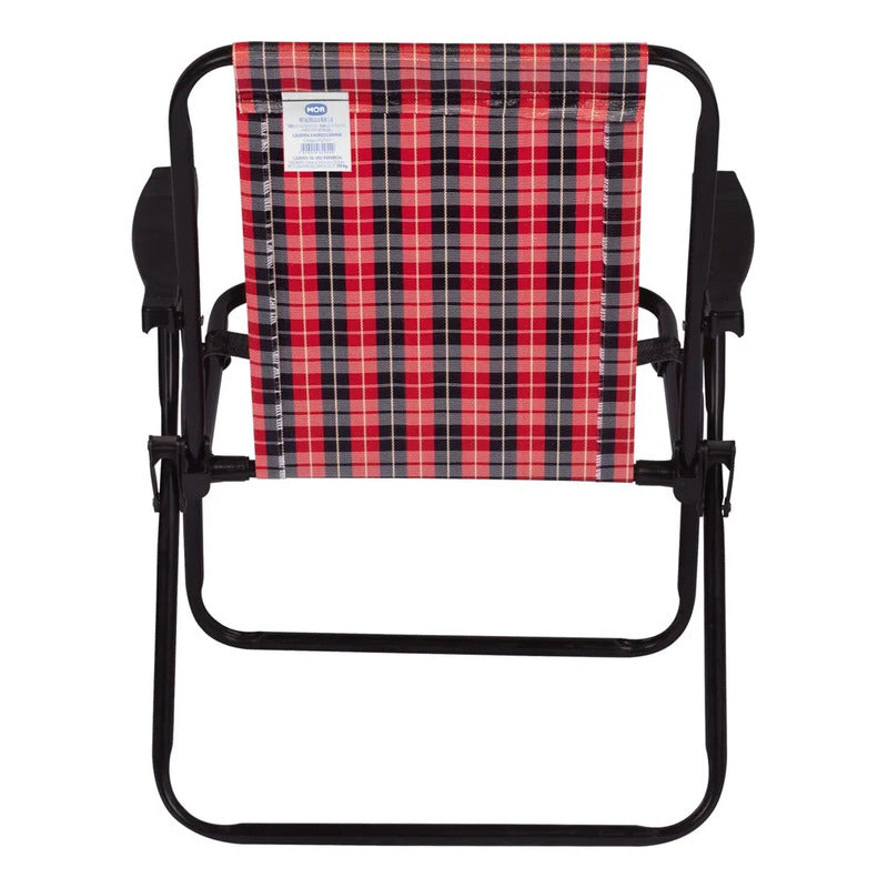 Reposera Silla Alta Exahome Acero Playa Camping Plegable Cua Verde Oscuro