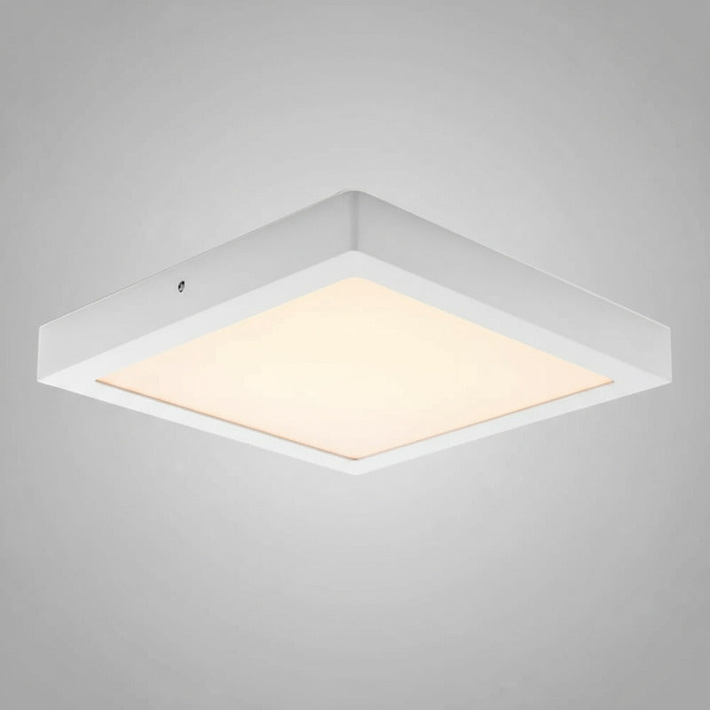 Plafon Cuadrado Con Base 18w Led Luz Calida